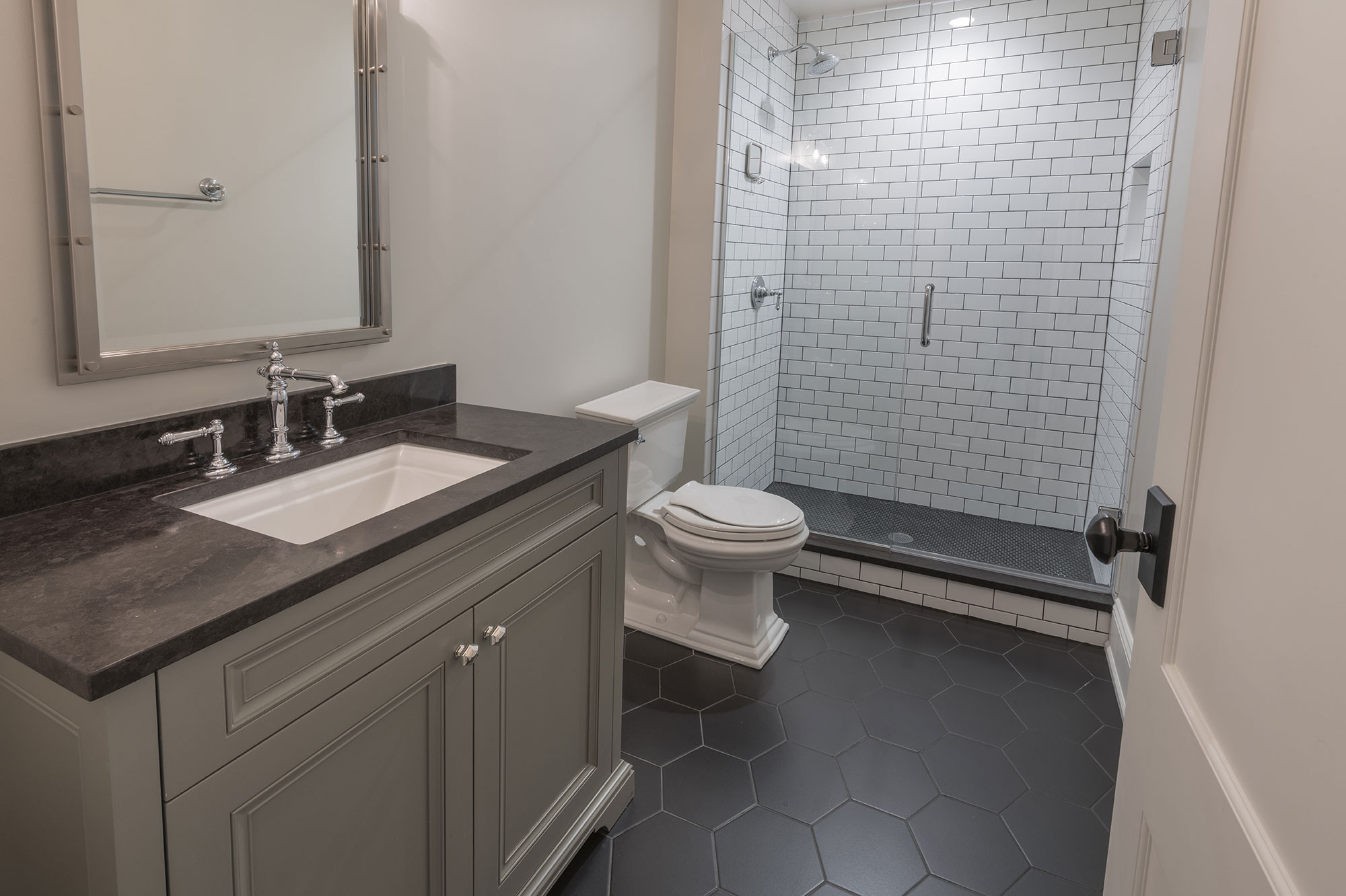 Construction of a basement bathroom