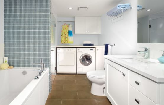 well-appointed basement bathroom