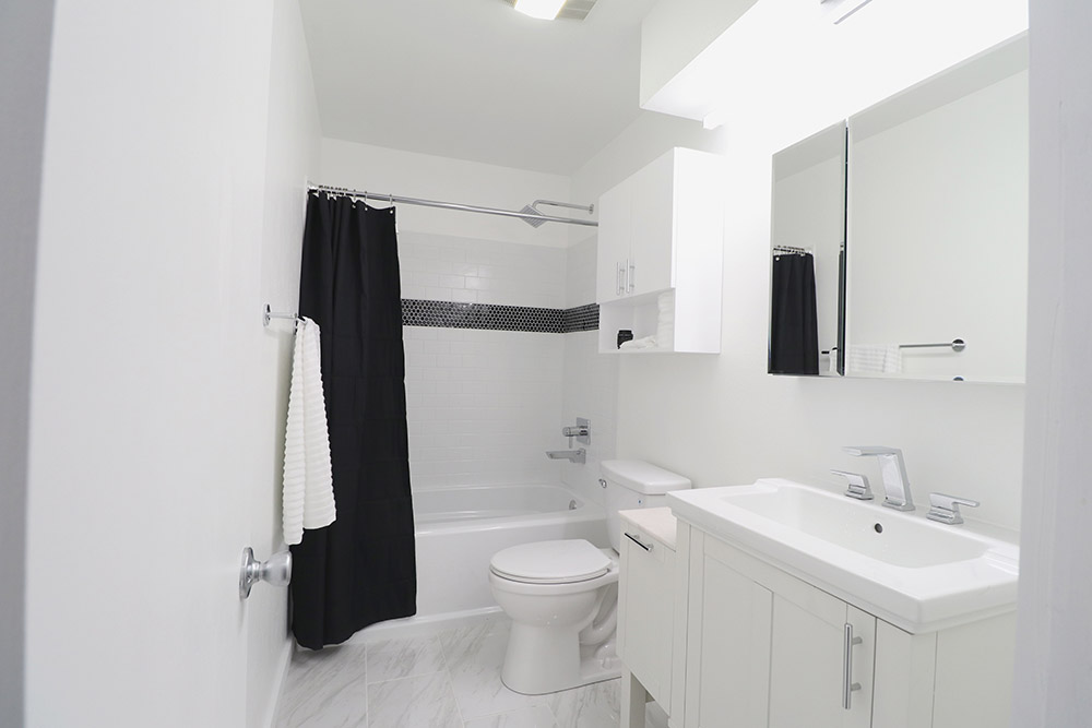 newly added basement bathroom.